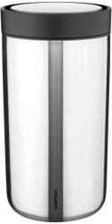 Stelton Thermos To Go, Stelton, STE-675, 200 ml, egy érintéssel nyitható/zárható fedél, hideg és meleg italokhoz, mosogatógépben mosható, minimalista dizájn, BPA-mentes, ftalátmentes, rozsdamentes acél (STE-6