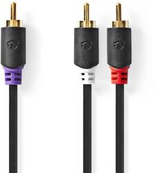 Nedis CABW24000AT30 audio kábel 3 M 2 x RCA RCA Antracit (CABW24000AT30)