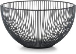 Zeller Gyümölcstál, Fém, 25 x 14 cm, Fekete (27383)