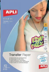 APLI fólia, vasalható, A4, tintasugaras nyomtatóba, fehér pólóhoz (FOTA4128) (FOTA4128) - aqua