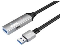 PremiumCord Aktív Kábel USB-A 3.2 Gen1, hosszabbító, repeater, A - A, M/F, 15m, fekete (KU3REP15AL) (KU3REP15AL)