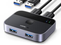 UGREEN CM757 2in1 adapter 2x USB-A 3.0 (input) / 2x USB-A (output) - szürke