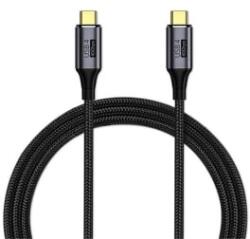 PremiumCord Kábel USB 4 Gen3x2, Thunderbolt, 40Gbps, 8K@60Hz, 240W, C - C, M/M, 1, 2m, fekete (KU4CR12) (KU4CR12)
