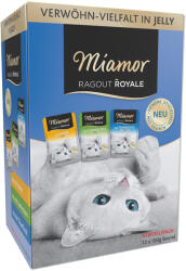 Miamor 12x100g Miamor Ragout Royale nedves macskatáp - Aszpikban (nyúl, csirke, tonhal)