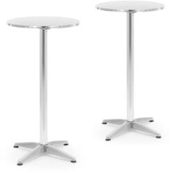 Royal Catering Bárasztal - 2 darabos készlet - ECO - Ø 60 cm - összecsukható - állítható magasságú - Royal Catering (RCRT-20)
