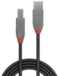 Lindy Kábel USB 2.0 A - B Anthra Line, M/M 0, 5m, fekete (36671) (36671)