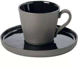 COSTA NOVA Csésze és csészealj, Costa Nova Laguna 210 ml, fekete, megemelt perem