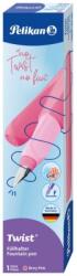 Pelikan Stilou Twist Berry Pink, penita F, ambidextru, 1 rezerva, in cutie carton, Pelikan 826495