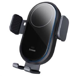 Baseus LIGHT CHASER autós tartó (szellőzőre, automata, 15W, wireless, 5.4-7.2 méret) FEKETE