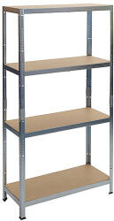 Strend Pro 4 polcos fém/MDF műhelypolc, 180 x 90 x 40 cm (TC2210779)