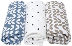 Motherhood Motherhood, Scutec din flanela 70x80 cm, 3 buc. , Blue Classics