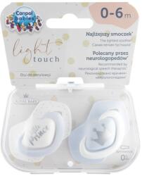 Canpol babies Canpol babies, Royal Baby, suzeta din silicon, simetrica, 0-6m, 2 buc. , albastru