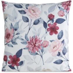 Takoy Față de pernă decorativă MINK din material plușat decorată cu un imprimeu flori de vară Lenjerie de pat