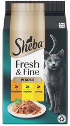 Sheba Fresh & Fine 6x50 g nedves macskaeledel csirke-, pulyka- és kacsa-mártásban