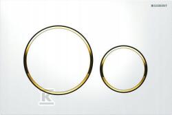 Geberit Sigma20, elülső nyomógomb, fehér-arany-fehér (115.882.KK.1)