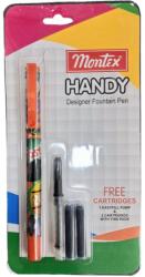 Montex Stilou Scolar cu Cartuse sau Umplere Convertor, Penita din Otel Inoxidabil Ranforsat, Handy (KH-MSTI HAN)