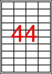 APLI Etikett, 48, 5x25, 4 mm, poliészter, kerekített sarkú, átlátszó, 440 etikett/csomag (10050)