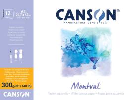 Canson Pad Montval Cold Pressed Vázlatfüzet 12 A3 300 g Natural White (C200807320)