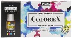 Pébéo Colorex Tintakészlet Primary Colours 5 x 45 ml (417401)