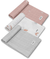 Lionelo Bamboo 3 db-os textil pelenka szett (70x70) - Rainbow