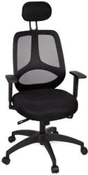 AMSTYLE SPM1.121 ergonomikus irodaszék, hálós háttámlával, 120kg - fekete (SPM1.121)