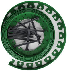 Kerti ágyásszegély szett flex zöld 5 cm x 10 m 20 db leszúrótüskével (FLEX5X10Z)