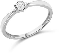 ÉkszerM Fehérarany Brill Köves Gyűrű (méret: 53) AU 94179