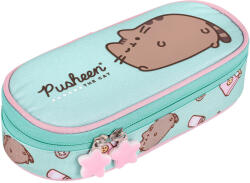 UNIPAP Pusheen cicás ovális tolltartó türkiz színben 23cm (663260) - jatekshop