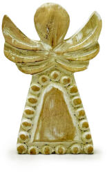 Ancient Wisdom Kézműves faragott fa angyal 13 cm (WAng-04)