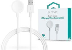 DEVIA Smart Series mágneses töltőkábel Apple Watch-hoz + USB-A kábel - fehér