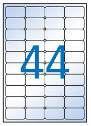APLI Etikett, 48, 5x25, 4 mm, poliészter, kerekített sarkú, APLI, átlátszó, 440 etikett/csomag (10050) - nyomtassingyen