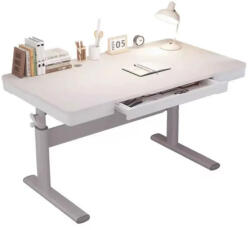 GTR Állítható magasságú íróasztal fiókkal, fehér, 120x60 cm PRG-221