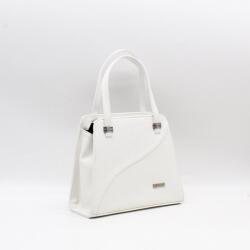 Terazo fehér / anyagában mintás rostbőr női kézi / válltáska 1430