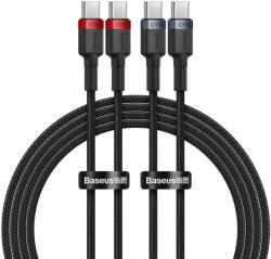 Baseus Cafule USB-C - USB-C Kábel - 2m 5A 100W x 2 db (P10318306003-00)