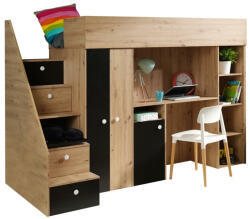  Galériaágy Hartford 362 (Artisan tölgy + Fekete)