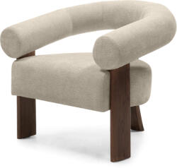 Fotoliu design bej KOKEI ALIA, decor nuc