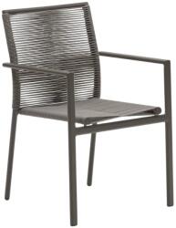 Kave Home Szürke fém kerti szék Kave Home Culip zsinórral (LF-J0600019NN02)