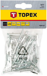 TOPEX Popszegecs 4.8x18mm, 50db, min. rendelés: 5cs (43E505)