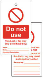 Matlock - LOCKOUT FIGYELMEZTETŐ CÍMKÉK - KÉTOLDALAS (10DB) (MTL9508570K)