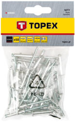 TOPEX Popszegecs 4x8mm, 50db, min. rendelés: 5cs (43E401)