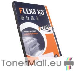  Етикети Fleks Ko бели, прави ъгли, 210x297 mm А4, 100 л. , 1 етикет / лист, рязан гръб