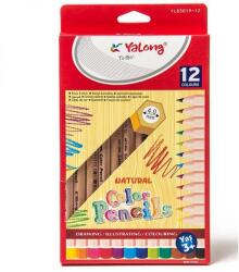 Yalong Stationery JUMBO hatszögletű színesceruza - 12 darabos - naturfa (YL83019-12)