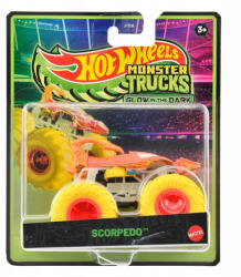 Mattel Hot Wheels Monster Trucks sötétben világító Scorpedo kisautó (JFX24)