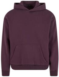 Build Your Brand Puha férfi kapucnis pulóver Fluffy - Szilvaszínű | XL (BY284-1000384339)