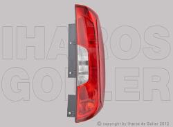 Fiat Doblo 2015-2022 - Hátsó lámpa üres jobb (dupla h. ajtós) SZGK - alkatresz - 21 375 Ft