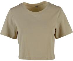 Build Your Brand Rövid ujjú női crop top póló - Világos olív | 3XL (BY042-1000391072)
