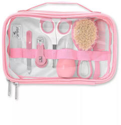  Baby Care ápolási szett átlátszó tartóban - blush pink