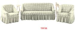 DELFIN Huse Elastice Pt Canapea si 2 Fotolii Jacquard Cod TRF38