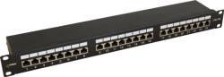 Pulsar RP-F24V5 19" patch panel; 24 port; cat5e; árnyékolt; tehermentesítővel; 90 fokos modulok (RP-F24V5)