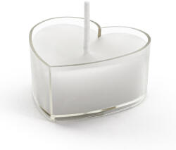 PartyDeco Tea mécses, szív alakú, 10 darab